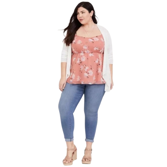 TORRID Plus Size Floral Chiffon Babydoll Cami 2X - Picture 6 of 16